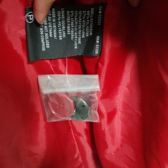 NEW Black Label Red Peacoat | Size M - Picture 13 of 13